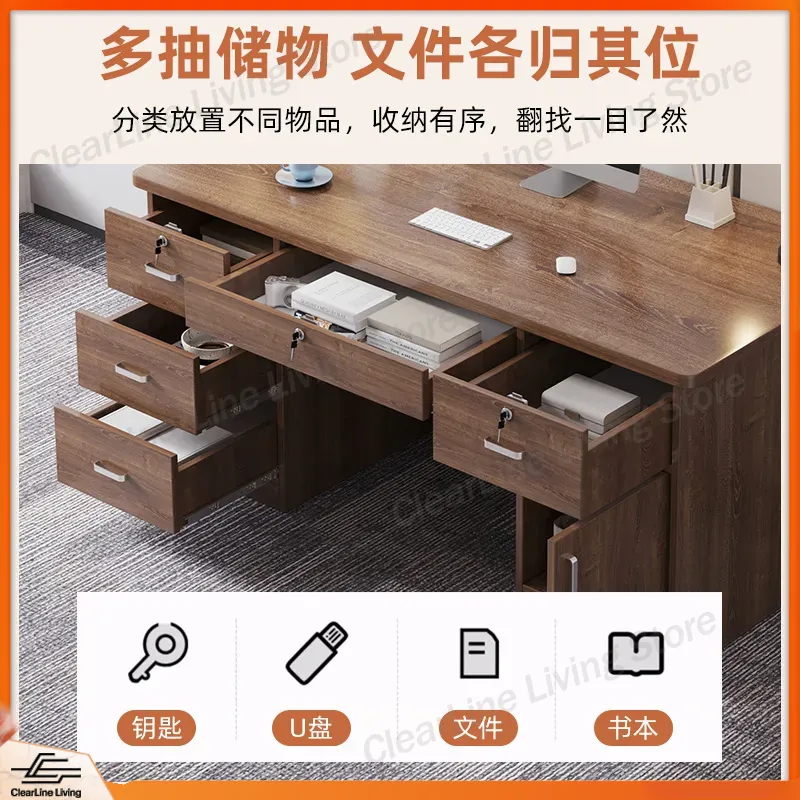 Massief houten bureau, student - Office Furniture Rental recensie en prijs