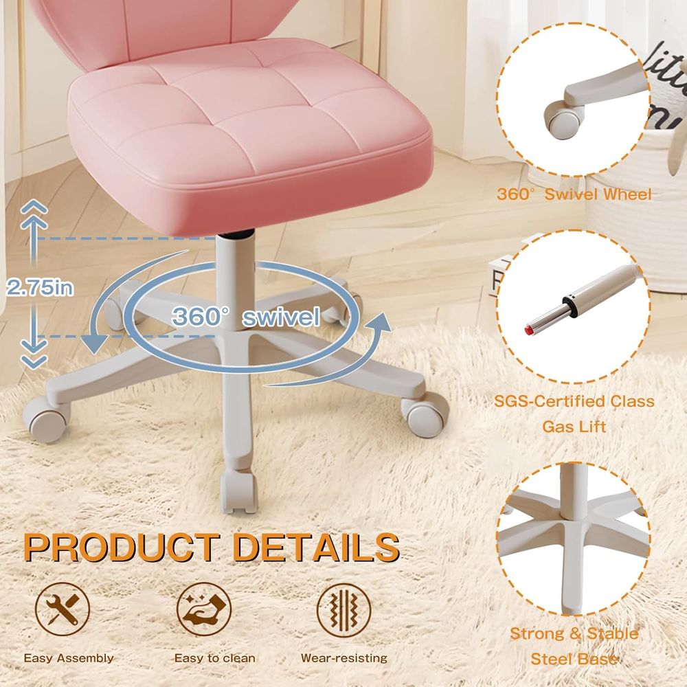Pluche draaibare bureaustoel m - Office Furniture For Home recensie en prijs